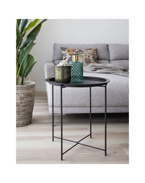 Tavolino Bastia nero - D.47x50 cm