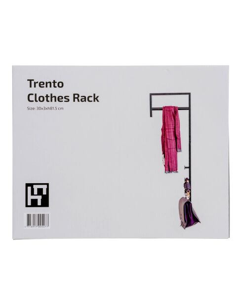 Appendiabiti Trento nero - 30x3x82 cm