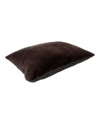 Coussin fourrure artificelle Evora gris foncé - 45x60x15 cm