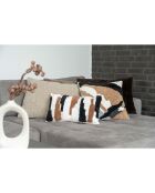 Coussin fourrure artificelle Evora gris foncé - 45x60x15 cm
