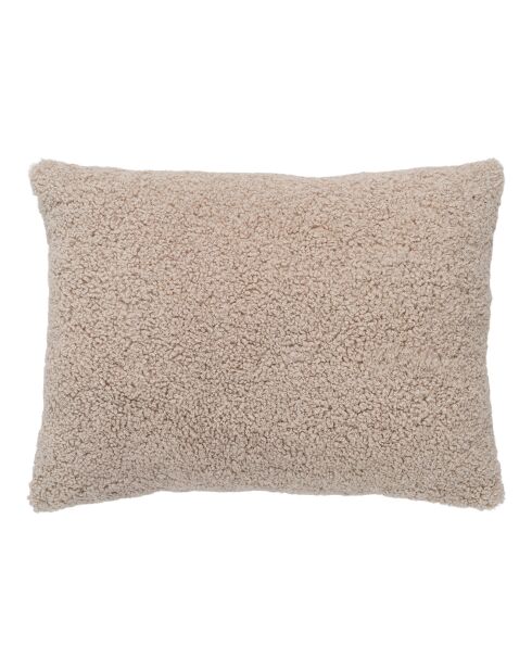 Beiges lockiges Kissen von Tavira, 45 x 60 x 15 cm
