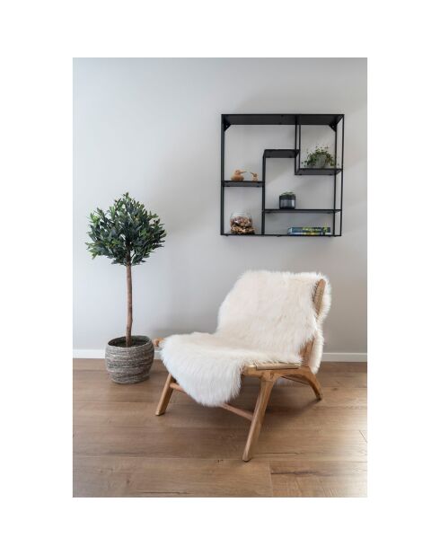 Peau lainée artificielle ivoire - 180x60x6.5 cm