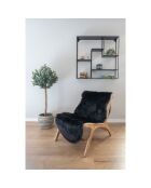 Peau lainée artificielle noire - 180x60x6.5 cm