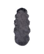 Pelle di pecora artificiale grigia - 180x60x6,5 cm