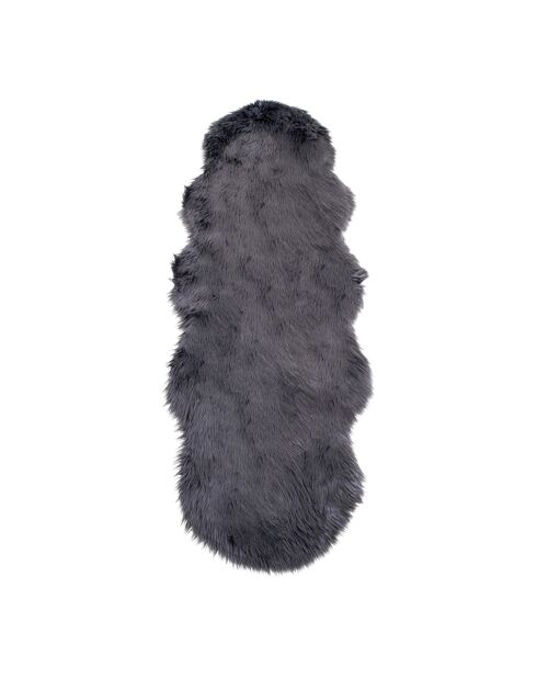 Peau lainée artificielle grise - 180x60x6.5 cm