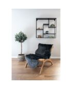 Pelle di pecora artificiale grigia - 180x60x6,5 cm