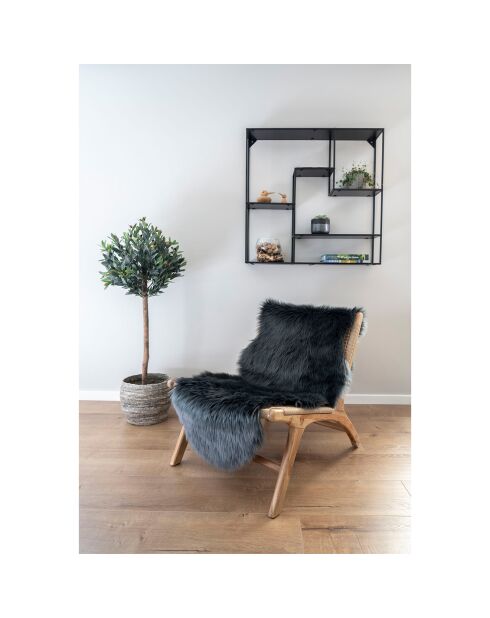 Peau lainée artificielle grise - 180x60x6.5 cm