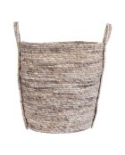 Cesta de hojas de maíz Udine gris - 41x41x49 cm