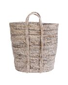 Cesta de hojas de maíz Udine gris - 41x41x49 cm