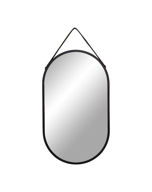 Miroir en acier Trapani noir - 2x35x60 cm