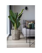 Cesta de hojas de maíz Udine gris - 41x41x49 cm