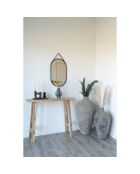 Miroir en acier Trapani noir - 2x35x60 cm