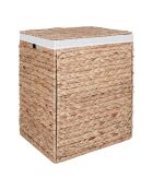 Portabiancheria naturale Passo con coperchio - 32x43x55 cm