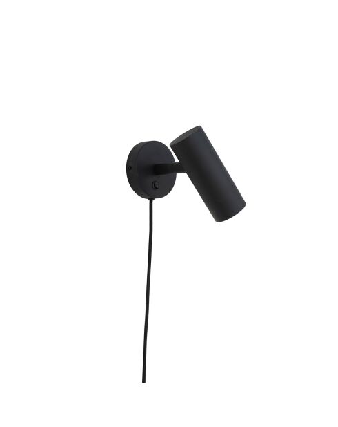 Lámpara de pared negra Paris - 15x10x22 cm