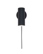 Lámpara de pared negra Paris - 15x10x22 cm