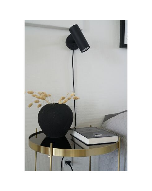 Lámpara de pared negra Paris - 15x10x22 cm