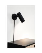 Lámpara de pared negra Paris - 15x10x22 cm