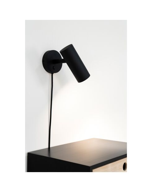 Lámpara de pared negra Paris - 15x10x22 cm