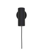 Lámpara de pared negra Paris - 15x10x22 cm