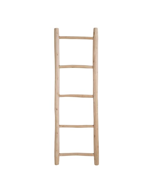 Echelle de décoration en teck naturel - 5x50x150 cm