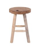 Tabouret en teck Badia naturel - 30x30x45 cm