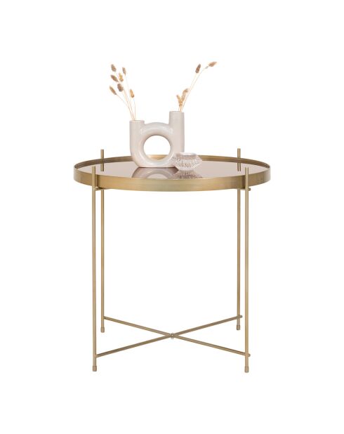 Mesita Venezia dorada - D.48x48 cm