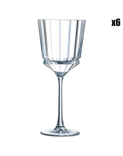 6 Verres à pied Macassar - 25 cl