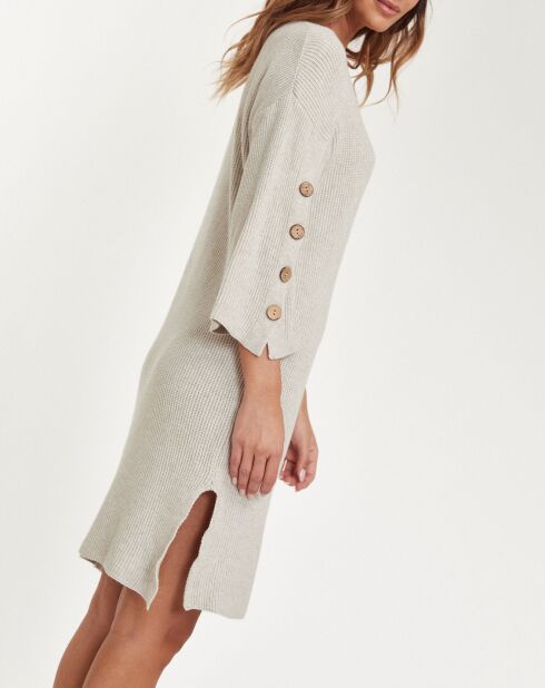 Robe Pull Eglantier  Col V écrue