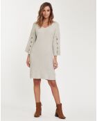Robe Pull Eglantier  Col V écrue