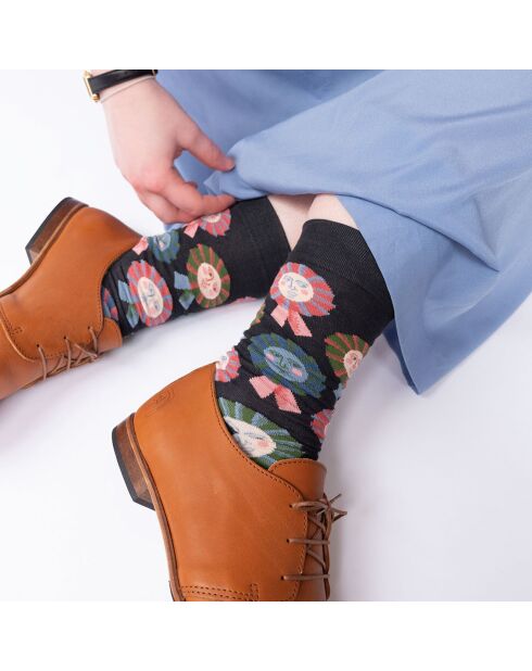 Chaussettes Rosette Faux  multicolores