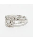 Bague Duo Diamants 0.5 ct or blanc