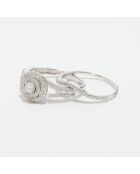Bague Duo Diamants 0.5 ct or blanc