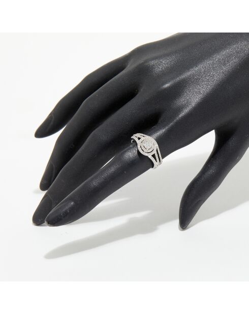 Bague Duo Diamants 0.5 ct or blanc