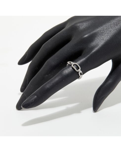 Bague Meia Diamants 0.1 ct or blanc