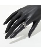 Anillo Moana de oro blanco y diamantes de 0.03 quilates