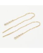 Khonsu oorbellen diamanten 0,1 kt geelgoud