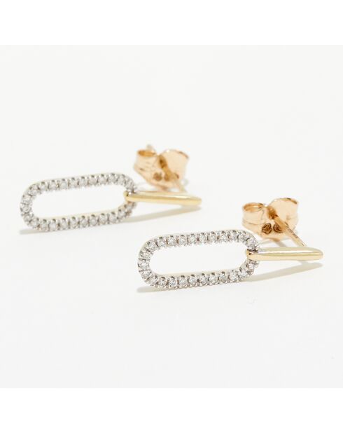 Boucles d'oreilles Alphée Diamants 0.15 ct or jaune
