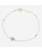 Pulsera de diamantes Isis en oro amarillo de 0,12 quilates