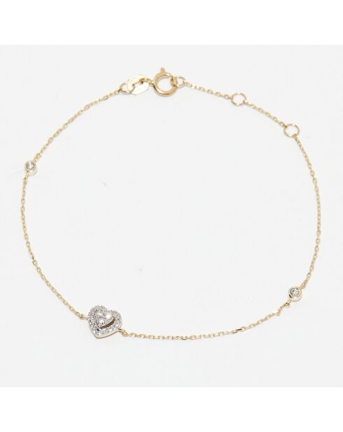 Pulsera de diamantes Isis en oro amarillo de 0,12 quilates
