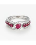 Ormazd Ring Rubin Diamonds 0,26 ct und Rubin 0,61 ct Weißgold