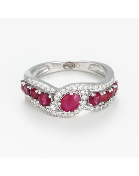 Ormazd Ring Rubin Diamonds 0,26 ct und Rubin 0,61 ct Weißgold