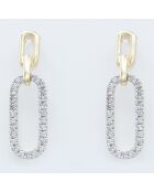 Mélété oorbellen diamanten 0,1 kt geelgoud