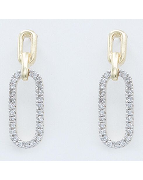 Mélété Ohrringe Diamanten 0,1 Karat Gelbgold