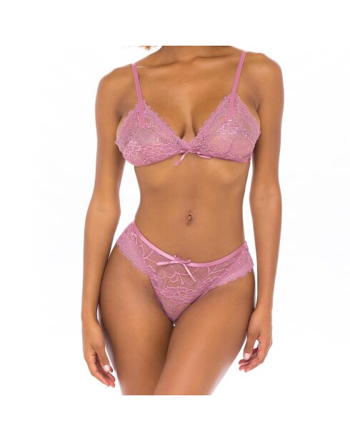 Ensemble Soutien-gorge & String Mackenzie rose