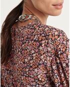 Rosafarbenes Top mit Rüschenprint