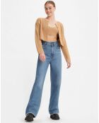 Jean high loose bleu