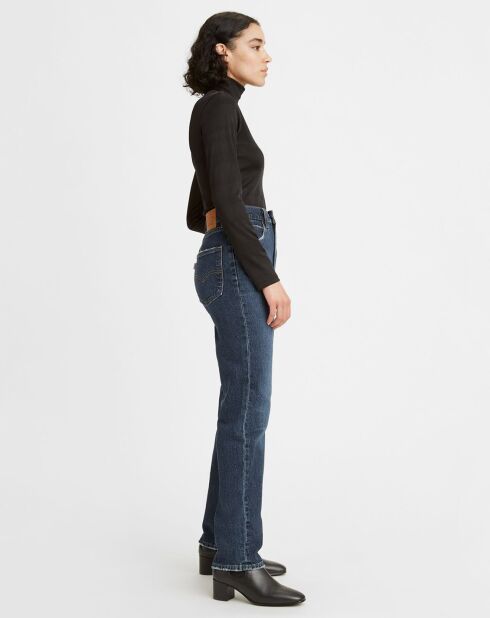 Jean high slim straight  70's sonoma hills bleu