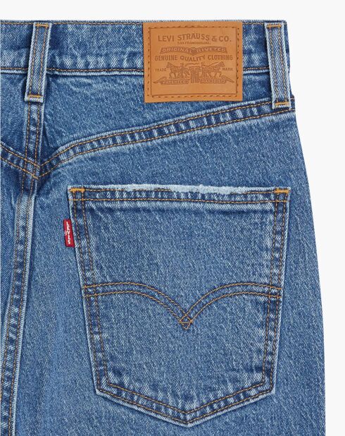 Jean high slim straight 70's bleu