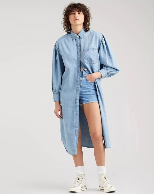 Robe en denim Osteria Duster bleue