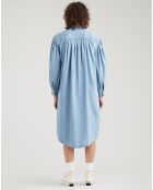 Robe en denim Osteria Duster bleue